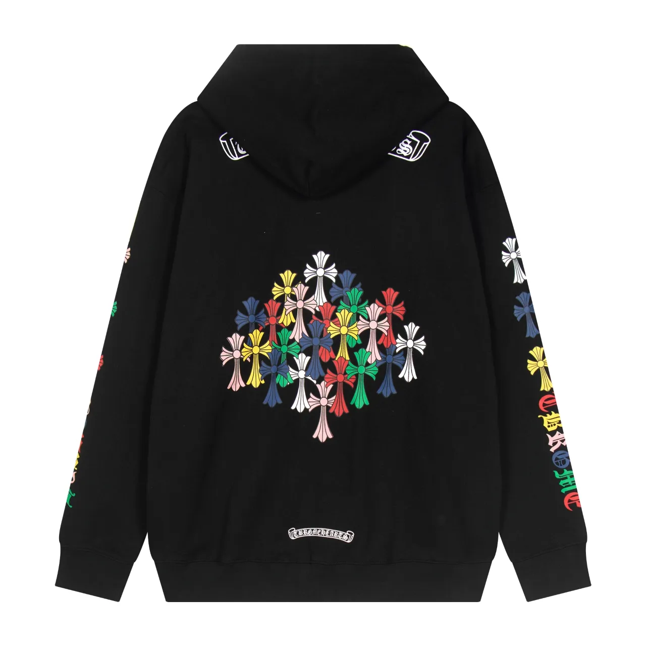 P290 Chrome Hearts Chrome Hearts Sanskrit letters printed phantom color cross group sweatshirt Size: S M L XL Color: black, white